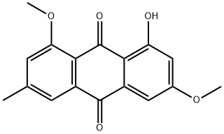 1-하이드록시-3,8-디메톡시-6-메틸안트라퀴논 구조식 이미지