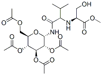 L-세린,N-[(1S)-2-메틸-1-[[(2,3,4,6-테트라-O-아세틸-베타-D-글루코피라노실)아미노]카르보닐]프로필]-,메틸에스테르(9CI) 구조식 이미지