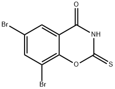 6,8-Dibromo-2-thio-2H-1,3-benzoxazine-2,4(3H)-dione 구조식 이미지