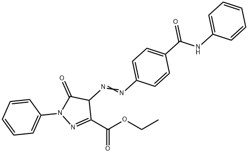 ethyl 5-oxo-1-phenyl-4-[[p-(phenylcarbamoyl)phenyl]azo]-2-pyrazoline-3-carboxylate Structure