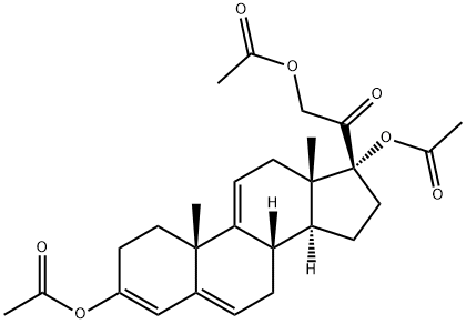3,17,21-Trihydroxypregna-3,5,9(11)-trien-20-one 3,17,21-triacetate 구조식 이미지