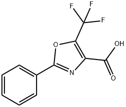 2-PHENYL-5-(TRIFLUOROMETHYL)-OXAZOLE-4-CARBOXYLICACID
 Structure