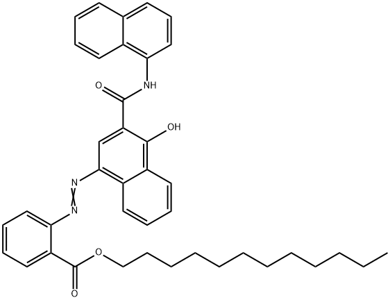 1-Hydroxy-4-[2-(dodecyloxycarbonyl)phenylazo]-N-(1-naphtyl)-2-naphthamide 구조식 이미지