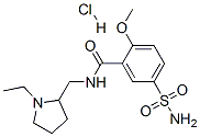 5-(aminosulphonyl)-N-[(1-ethyl-2-pyrrolidinyl)methyl]-2-methoxybenzamide monohydrochloride Structure