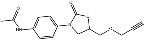 4'-[2-Oxo-5-[(2-propynyloxy)methyl]-3-oxazolidinyl]acetanilide 구조식 이미지