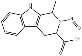 1-메틸-2-니트로소-1,2,3,4-테트라히드로-베타-카르볼린-3-카르복실산 구조식 이미지