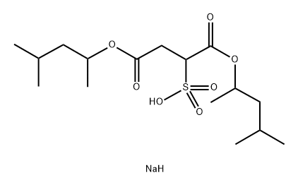 sodium 1,4-bis(1,3-dimethylbutyl) sulphonatosuccinate  Structure