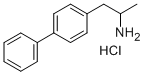 4-Biphenylethylamine, alpha-methyl-, hydrochloride, DL- Structure