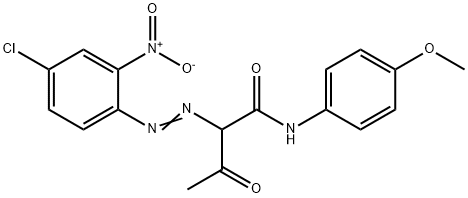 2-[(4-chloro-2-nitrophenyl)azo]-N-(4-methoxyphenyl)-3-oxobutyramide  구조식 이미지