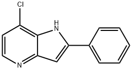 7-클로로-2-페닐-1H-피롤로[3,2-b]피리딘 구조식 이미지