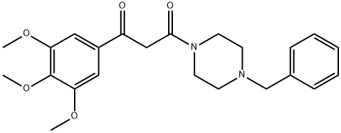 1-Benzyl-4-[1,3-dioxo-3-(3,4,5-trimethoxyphenyl)propyl]piperazine Structure