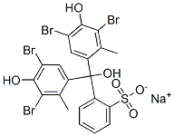 sodium o-[bis(3,5-dibromo-4-hydroxy-o-tolyl)hydroxymethyl]benzenesulphonate Structure