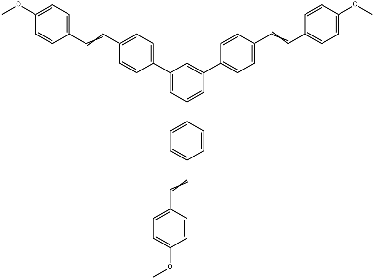 m-테르페닐,4,4-비스(p-메톡시스티릴)-5-p-(p-메톡시스티릴)페닐- 구조식 이미지