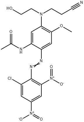 N-[2-[(2-chloro-4,6-dinitrophenyl)azo]-5-[(2-cyanoethyl)(2-hydroxyethyl)amino]-4-methoxyphenyl]acetamide Structure