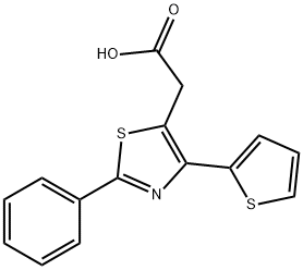 (2-페닐-4-티오펜-2-일-티아졸-5-일)-아세트산 구조식 이미지