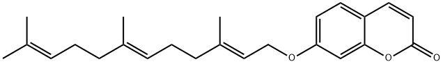 7-[[(2E,6E)-3,7,11-Trimethyl-2,6,10-dodecatrienyl]oxy]-2H-1-benzopyran-2-one Structure