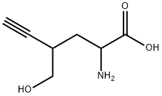 2-아미노-4-하이드록시메틸-5-헥신산 구조식 이미지