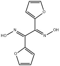 1-[(Z)-하이드록시이미노]-2-[(E)-하이드록시이미노]-1,2-디(2-푸라닐)에탄 구조식 이미지