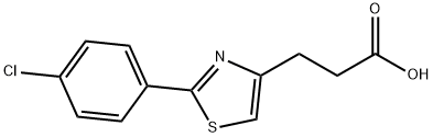 2-(4-Chlorophenyl)-4-thiazolepropionic acid Structure