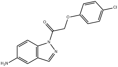 1-[(p-Chlorophenoxy)acetyl]-1H-indazol-5-amine Structure