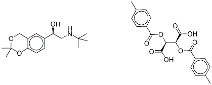 1,3-O-이소프로필리덴(R)-알부테롤(2S,3S)-디-O-톨루오일주석산염염 구조식 이미지