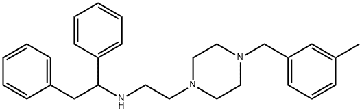 1-[2-[(1,2-Diphenylethyl)amino]ethyl]-4-(3-methylbenzyl)piperazine 구조식 이미지