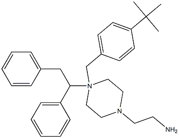 1-[p-(tert-Butyl)benzyl]-4-[2-[(1,2-diphenylethyl)amino]ethyl]piperazine Structure