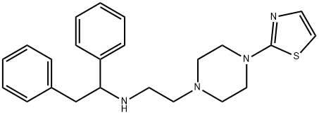 1-[2-[(1,2-Diphenylethyl)amino]ethyl]-4-(2-thiazolyl)piperazine Structure