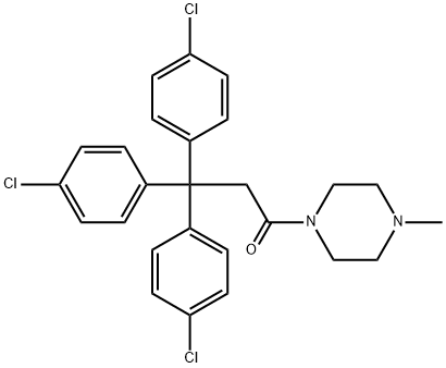 1-메틸-4-[3,3,3-트리스(4-클로로페닐)프로피오닐]피페라진 구조식 이미지