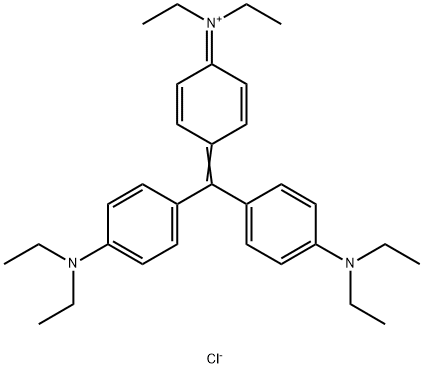 N-(4-[비스[4-(다이에틸아미노)페닐]메틸렌]-2,5-사이클로헥사다이엔-1-일리덴)-N-에틸-에탄아미늄 구조식 이미지