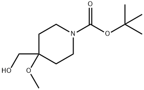 1-BOC-4-HYDROXYMETHYL-4-METHOXY-PIPERIDINE Structure