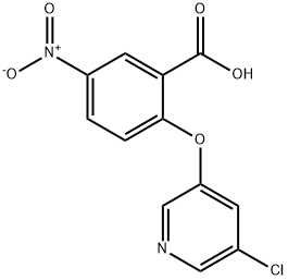 2-[(5-CHLORO-3-PYRIDYL)OXY]-5-NITROBENZOIC ACID Structure