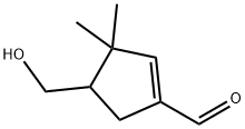 1-Cyclopentene-1-carboxaldehyde, 4-(hydroxymethyl)-3,3-dimethyl- (9CI) 구조식 이미지