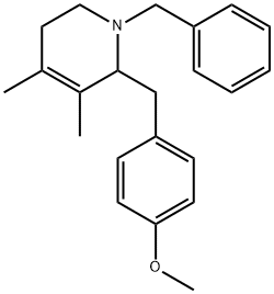 1-benzyl-1,2,5,6-tetrahydro-2-[(4-methoxyphenyl)methyl]-3,4-dimethylpyridine 구조식 이미지