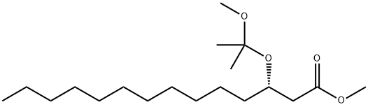 메틸-3-(1-메틸-1-메톡시에톡시)-테트라데카노에이트 구조식 이미지