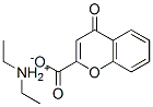 4-옥소-4H-1-벤조피란-2-카복실산, 디에틸아민(1:1) 화합물 구조식 이미지