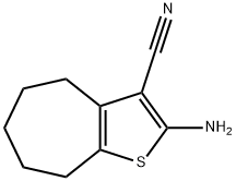 2-AMINO-5,6,7,8-TETRAHYDRO-4H-CYCLOHEPTA[B]THIOPHENE-3-CARBONITRILE 구조식 이미지