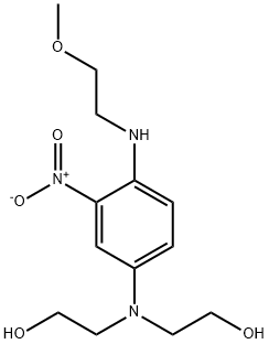 1-[(2'-Methoxyethyl)amino]-2-nitro-4-[di-(2'-hydroxyethyl)amino]benzene Structure