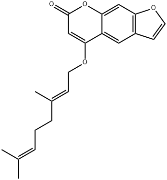 7H-Furo(3,2-g)benzopyran-7-one, 5-((3,7-dimethyl-2,6-octadienyl)oxy)-,  (E)- Structure