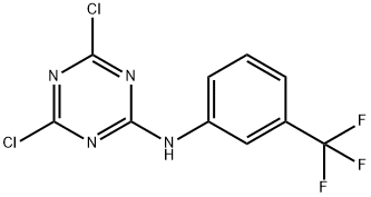 4,6-dichloro-N-(3-(trifluoromethyl)phenyl)-1,3,5- Structure