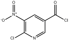 6-클로로-5-니트로니코티노일클로라이드 구조식 이미지