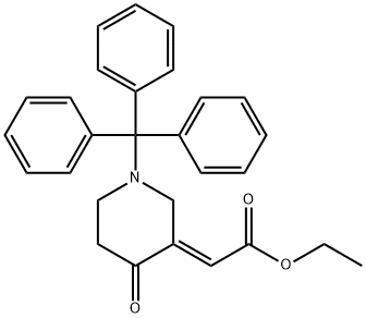 (2E)-2-[4-Oxo-1-trityl-3-piperidinylidene]acetic Acid Ethyl Ester 구조식 이미지
