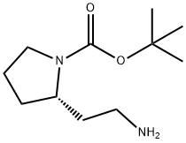 (S)-2-(아미노에틸)-1-N-BOC-피롤리딘 구조식 이미지