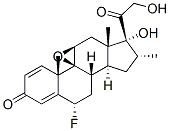 9beta,11beta-epoxy-6alpha-fluoro-17,21-dihydroxy-16alpha-methylpregna-1,4-diene-3,20-dione 구조식 이미지