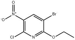 3-broMo-6-chloro-2-ethoxy-5-nitropyridine Structure