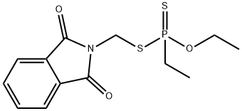 Ethylphosphonodithioic acid O-ethyl S-[(1,3-dihydro-1,3-dioxo-2H-isoindol-2-yl)methyl] ester Structure