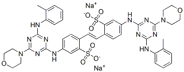 disodium 4,4'-bis[(4-morpholino-6-o-toluidino-1,3,5-triazin-2-yl)amino]stilbene-2,2'-disulphonate 구조식 이미지