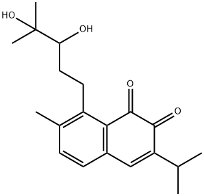 8-(3,4-Dihydroxy-4-methylpentyl)-3-isopropyl-7-methylnaphthalene-1,2-dione 구조식 이미지