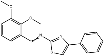 2-[(2,3-Dimethoxybenzylidene)amino]-4-phenylthiazole Structure