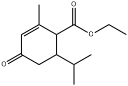 ethyl 6-(isopropyl)-2-methyl-4-oxocyclohex-2-ene-1-carboxylate  구조식 이미지
